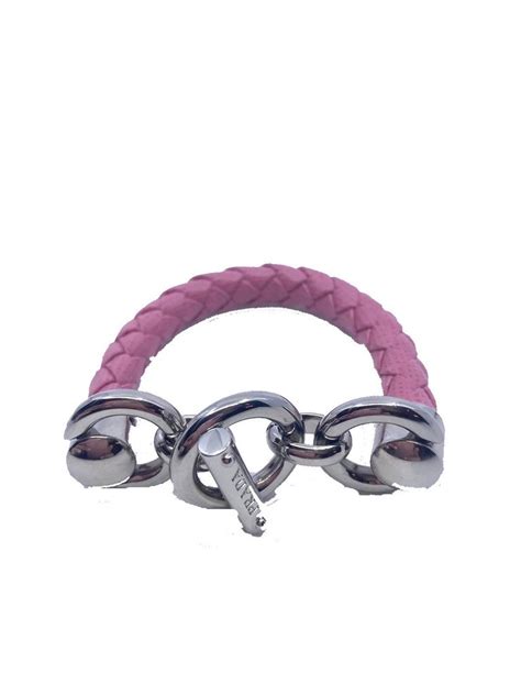 bracciali pelle prada|Brushed leather bracelet .